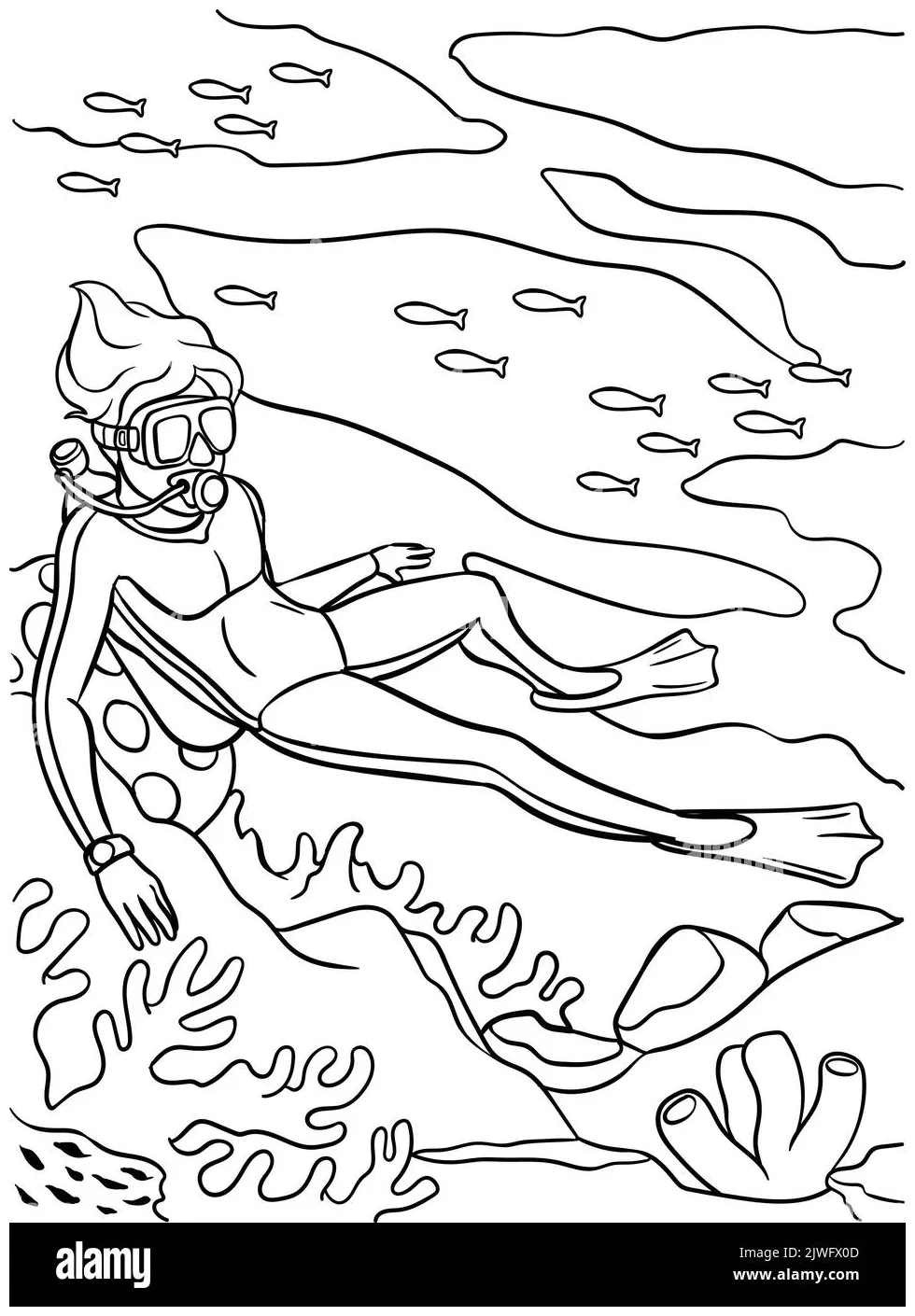 Scuba diver and coloring pages [2025]