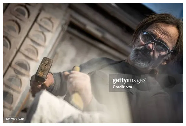 Chiseling stone s and premium high res pictures getty s