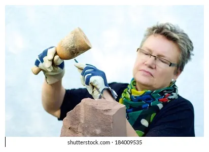 459 woman chiseling stone s, s & vectors shutterstock