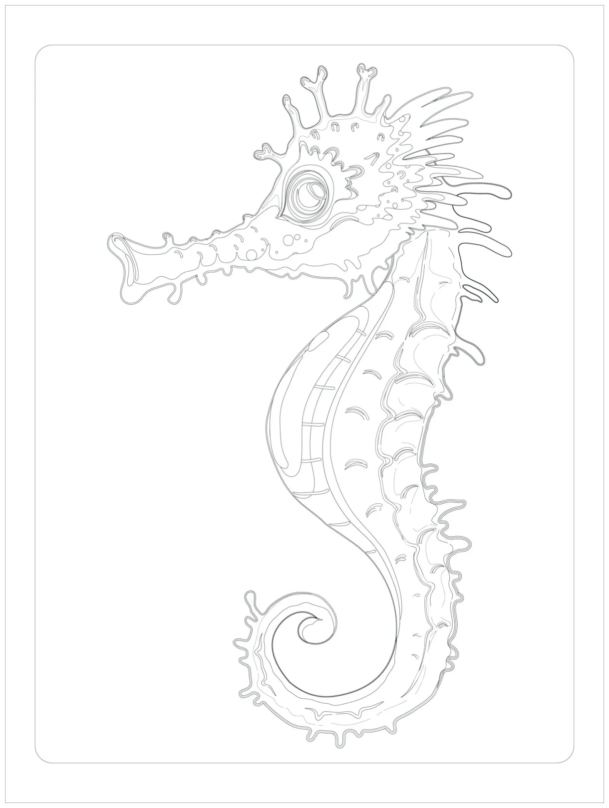 Sea animals coloring page 14029901 vector art at vecteezy