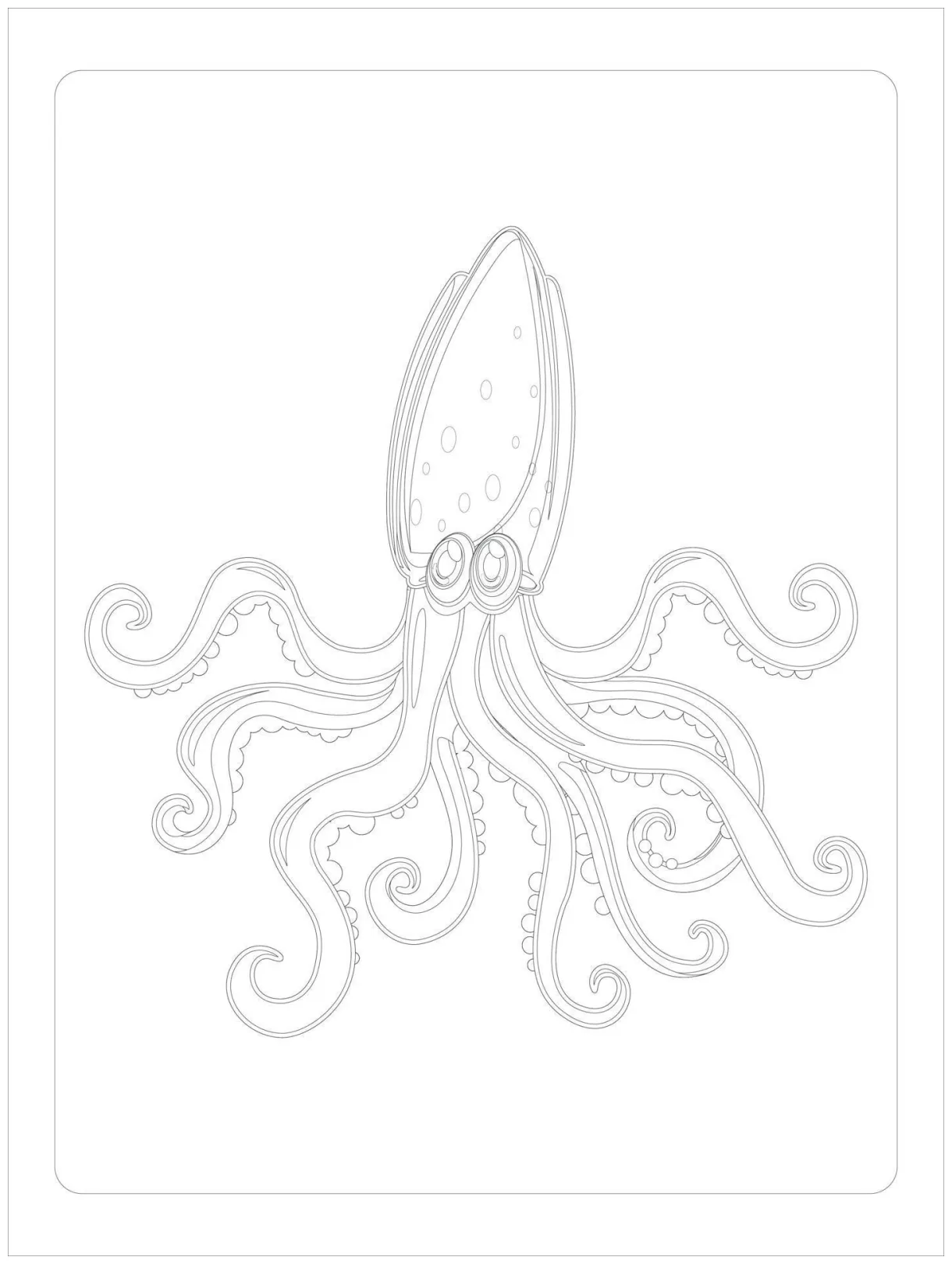 Sea animals coloring page 14029868 vector art at vecteezy
