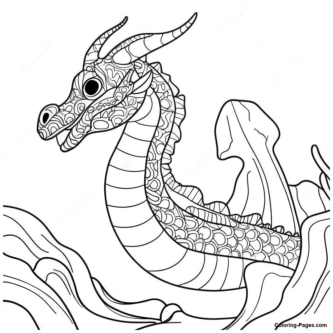 Sea Dragon Coloring Page | Coloring-Pages.com