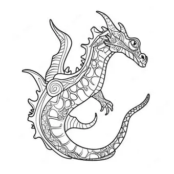 Sea Dragon Coloring Page | Coloring-Pages.com