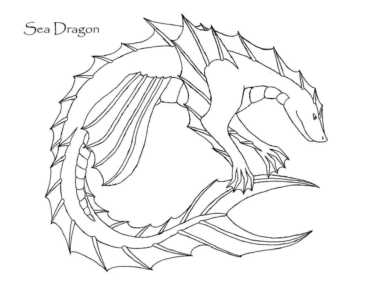 Deep Sea Dragon Coloring Page - Free photo on Pixabay - Pixabay