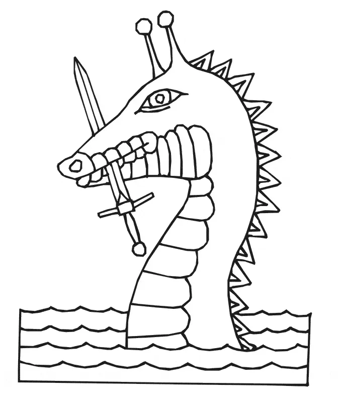 Sea Dragon coloring page - Animals Town - animals color sheet - Sea