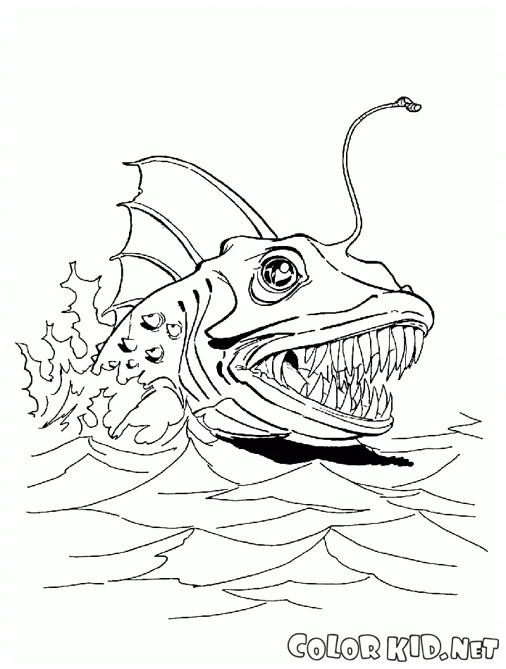Coloring page sea dragon