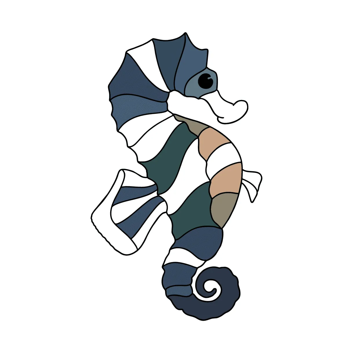 Sea horse coloring page ♥ online and print for free!