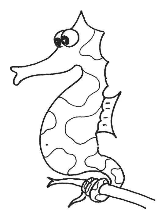 Sea horse coloring page & coloring book. 6000+ coloring pages