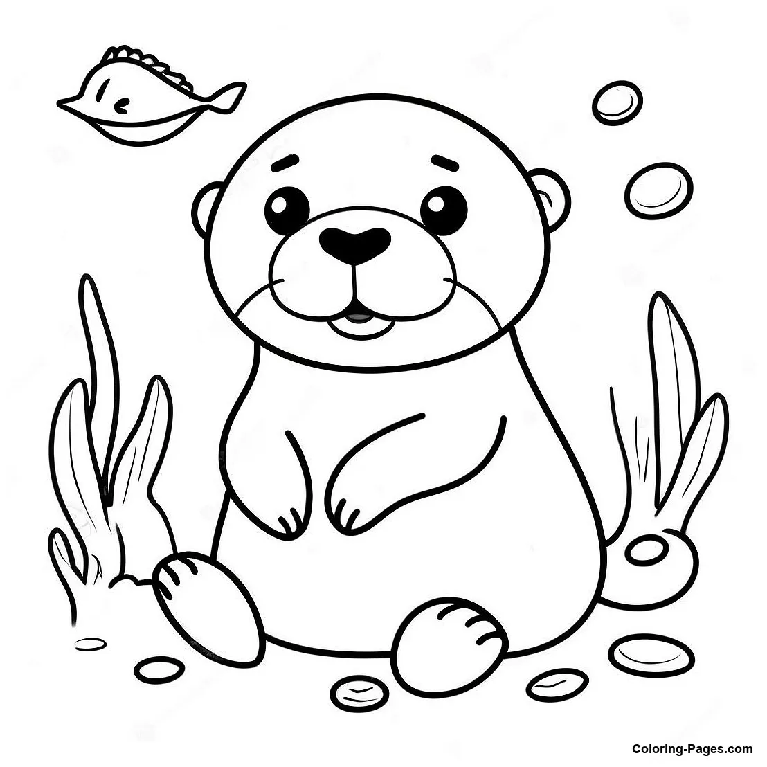 Sea Otter Coloring Page | Coloring-Pages.com