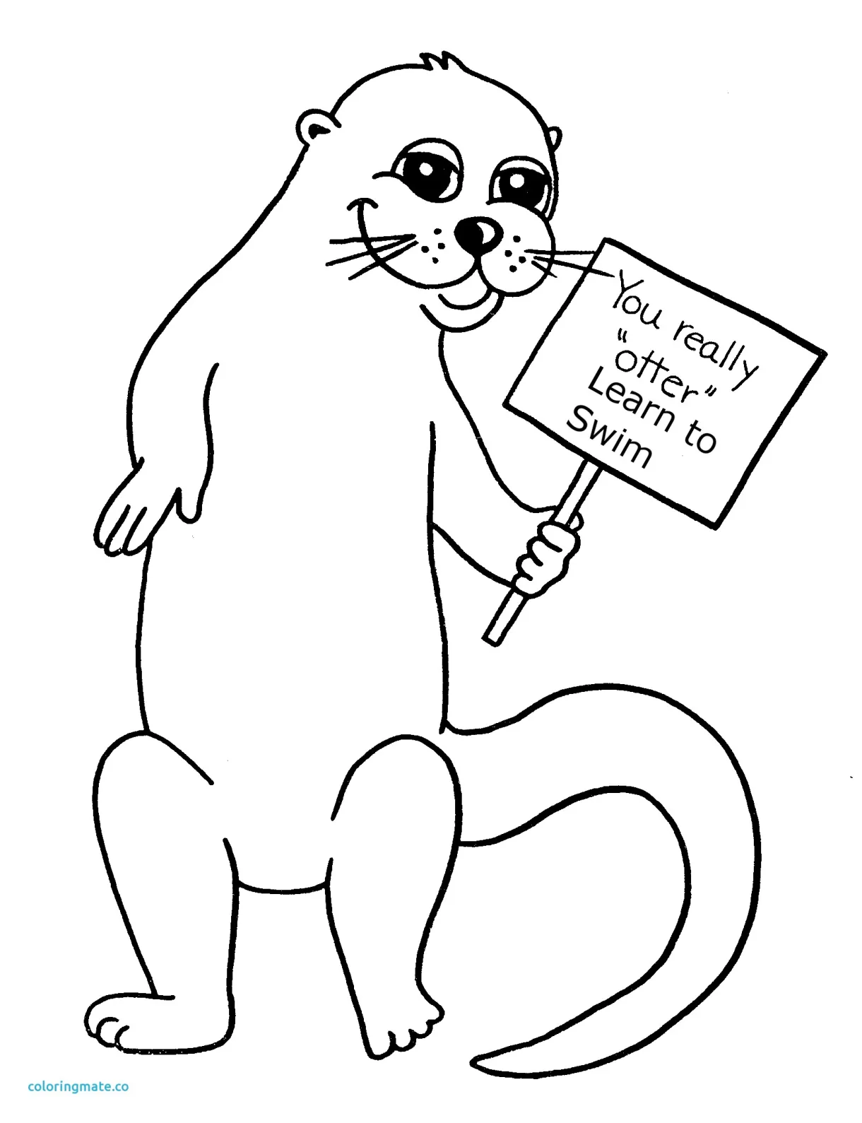 Sea Otter Coloring Page at GetColorings.com | Free printable colorings
