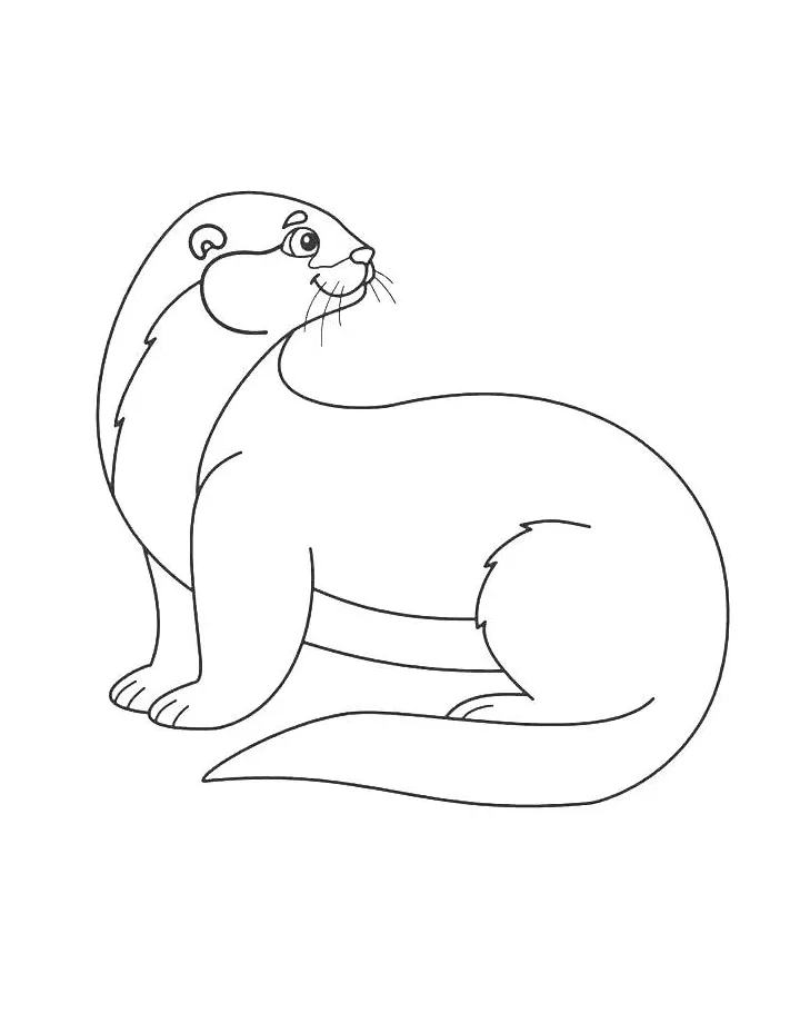 Sea Otter Sheets Coloring Page
