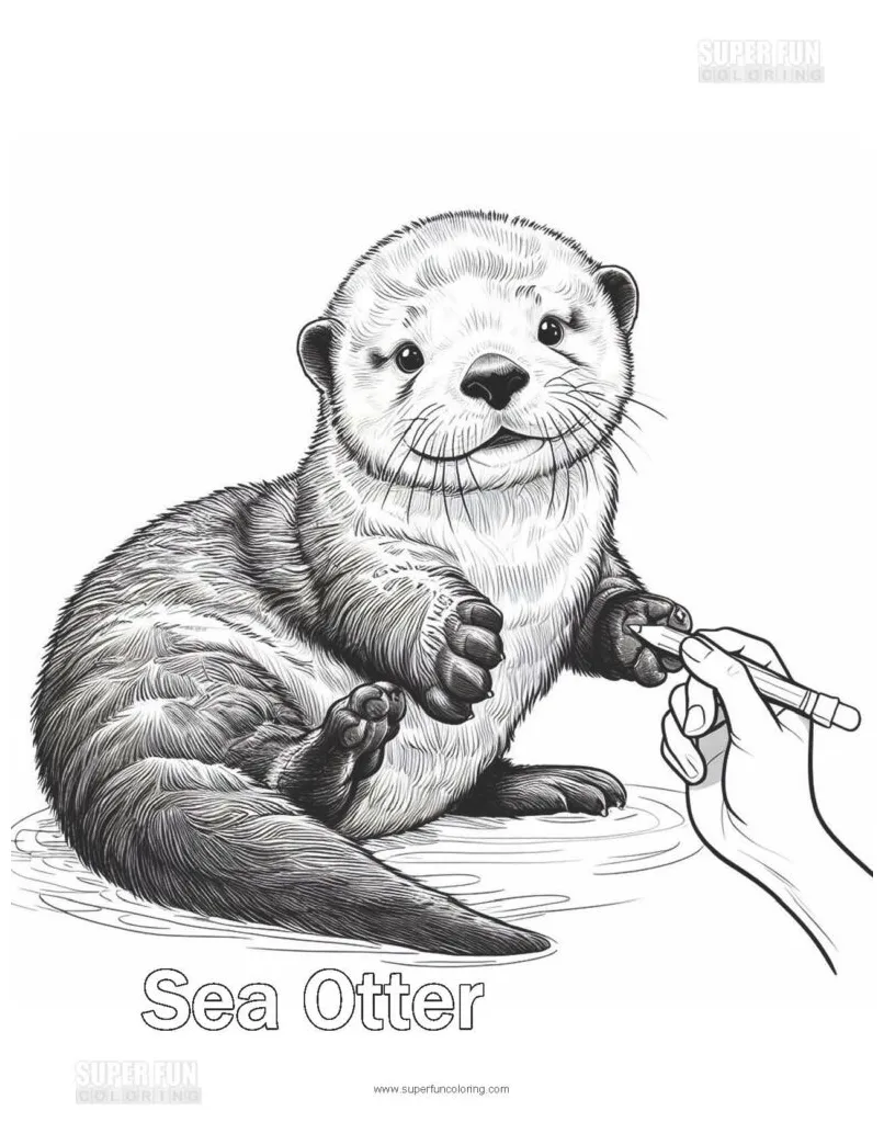 Sea otter coloring page super fun coloring