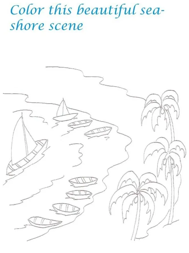 Seashore coloring pages coloring home