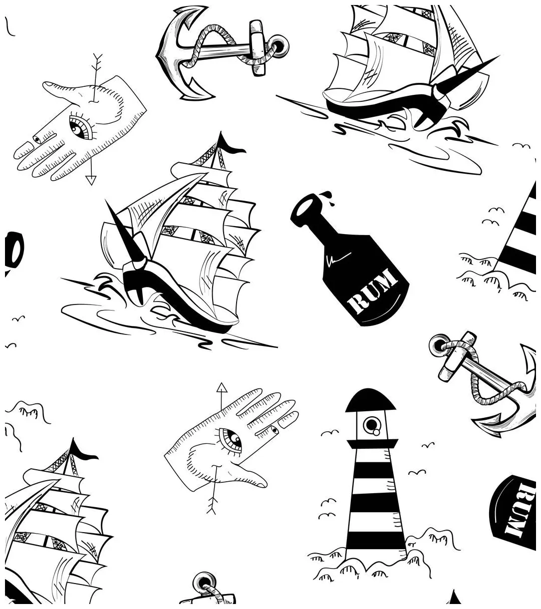 Sea shanty screen printing on behance printable coloring page