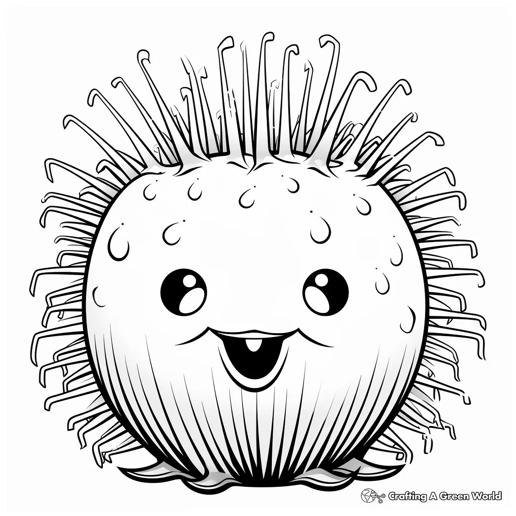 Sea Urchin Coloring Page Sea Urchin Isolated Royalty Free Images,