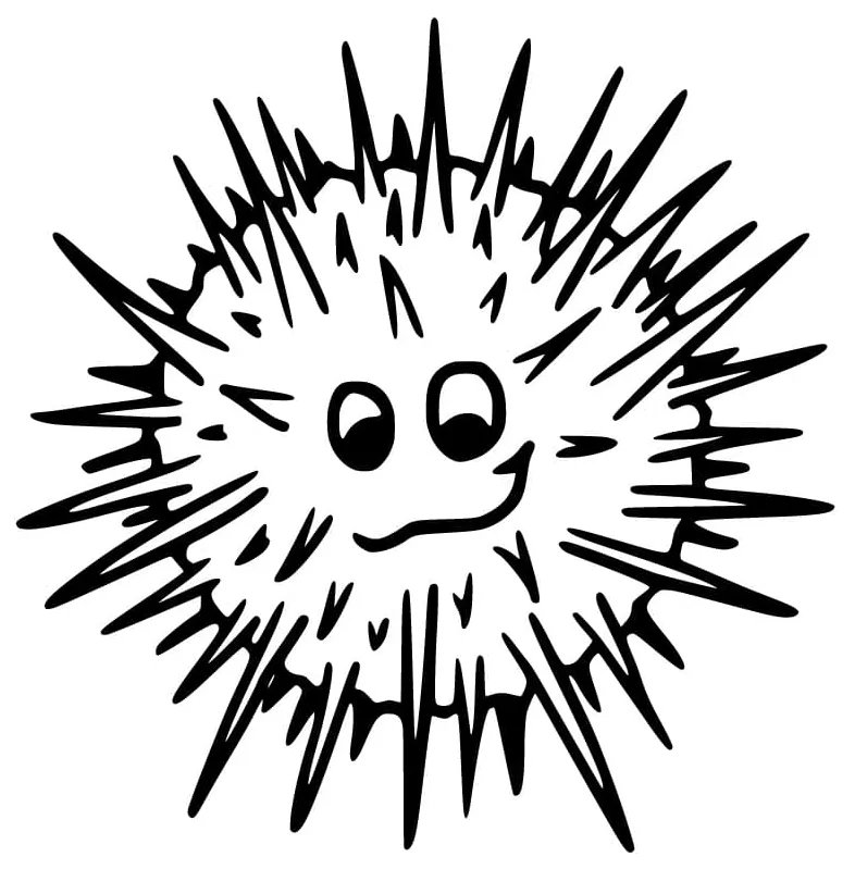 Printable sea urchin