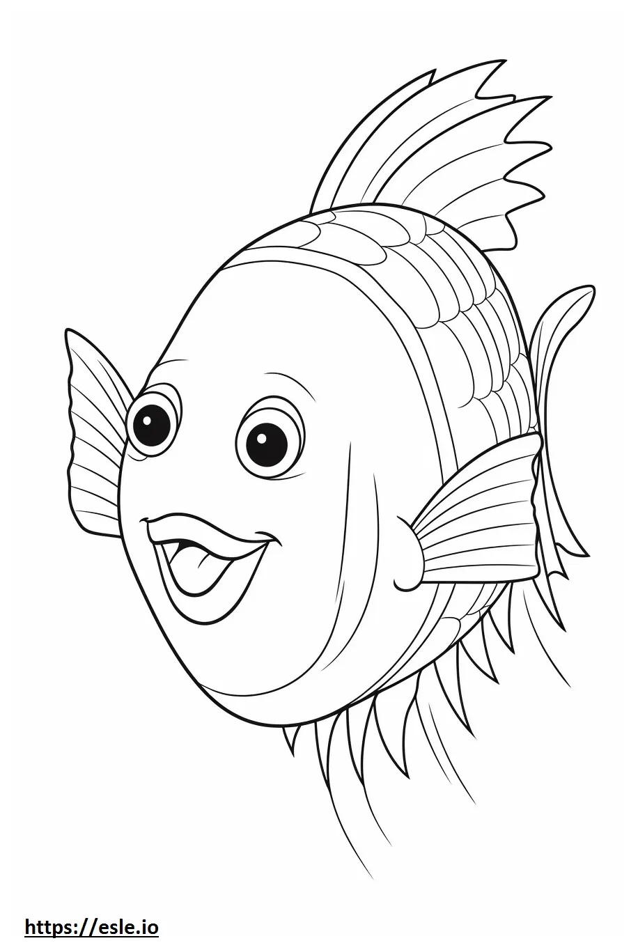 Sea Urchin face coloring page