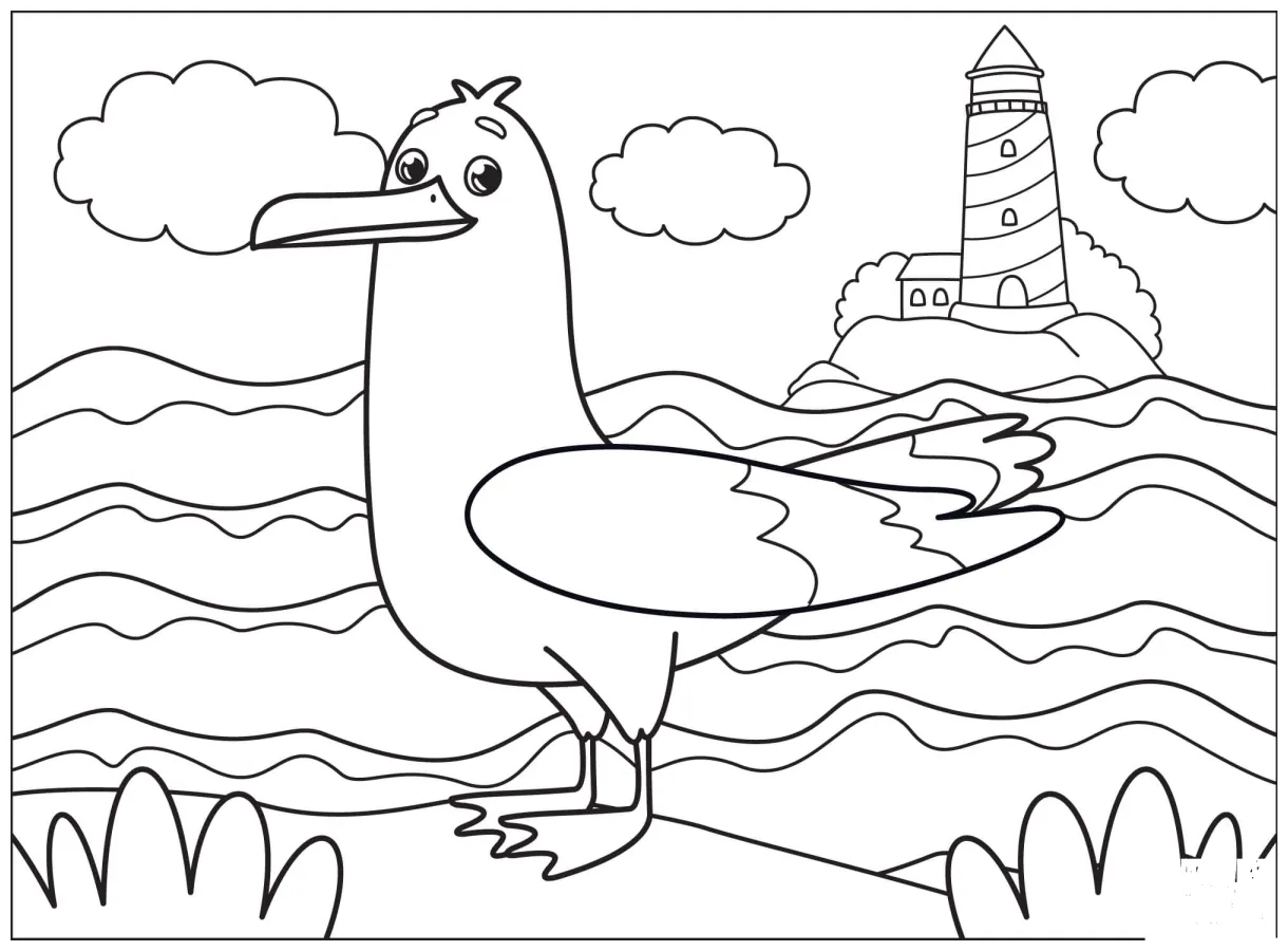 Gull coloring page colouringpages printable coloring page