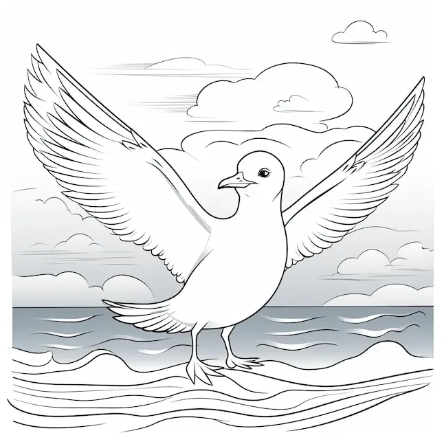 Teddy seagull coloring s on freepik