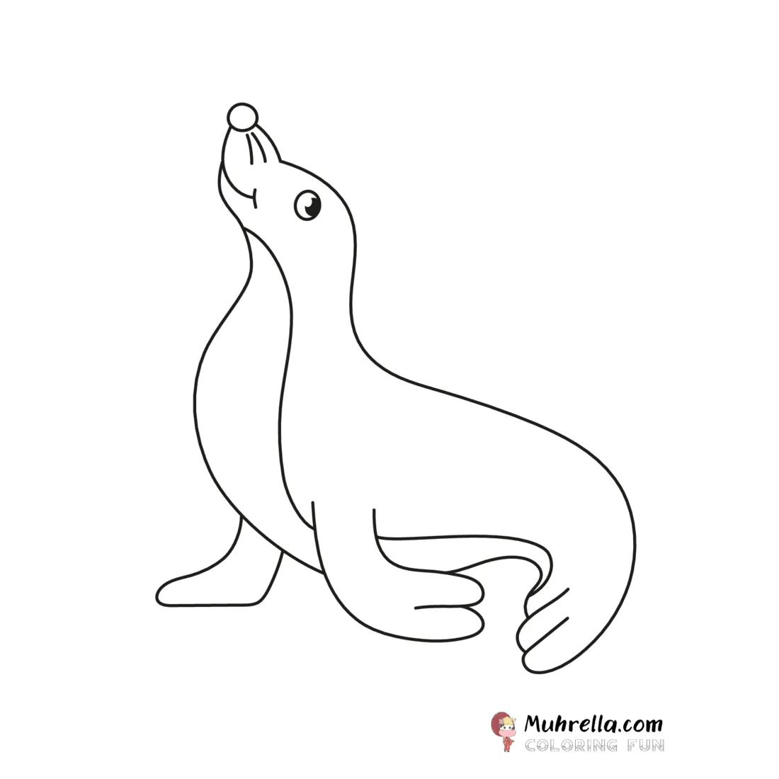 Seal coloring page