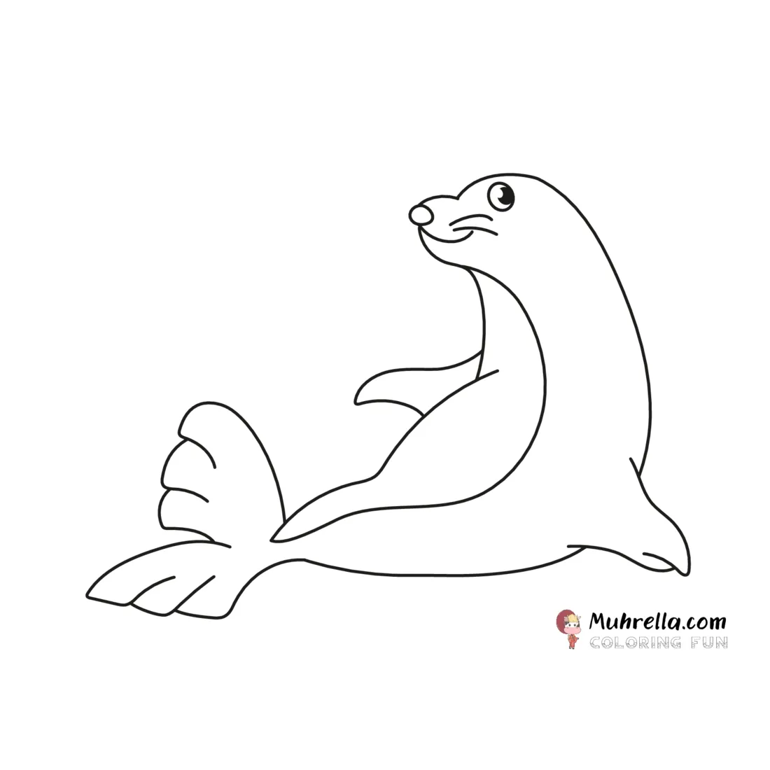 Seal coloring page