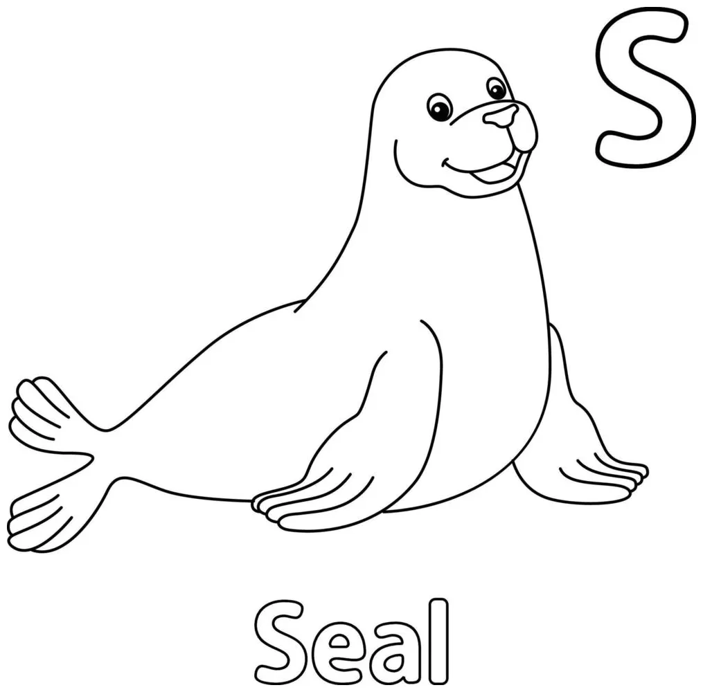 Seal Coloring Page Vector Art, Icons, and Graphics for Free Download