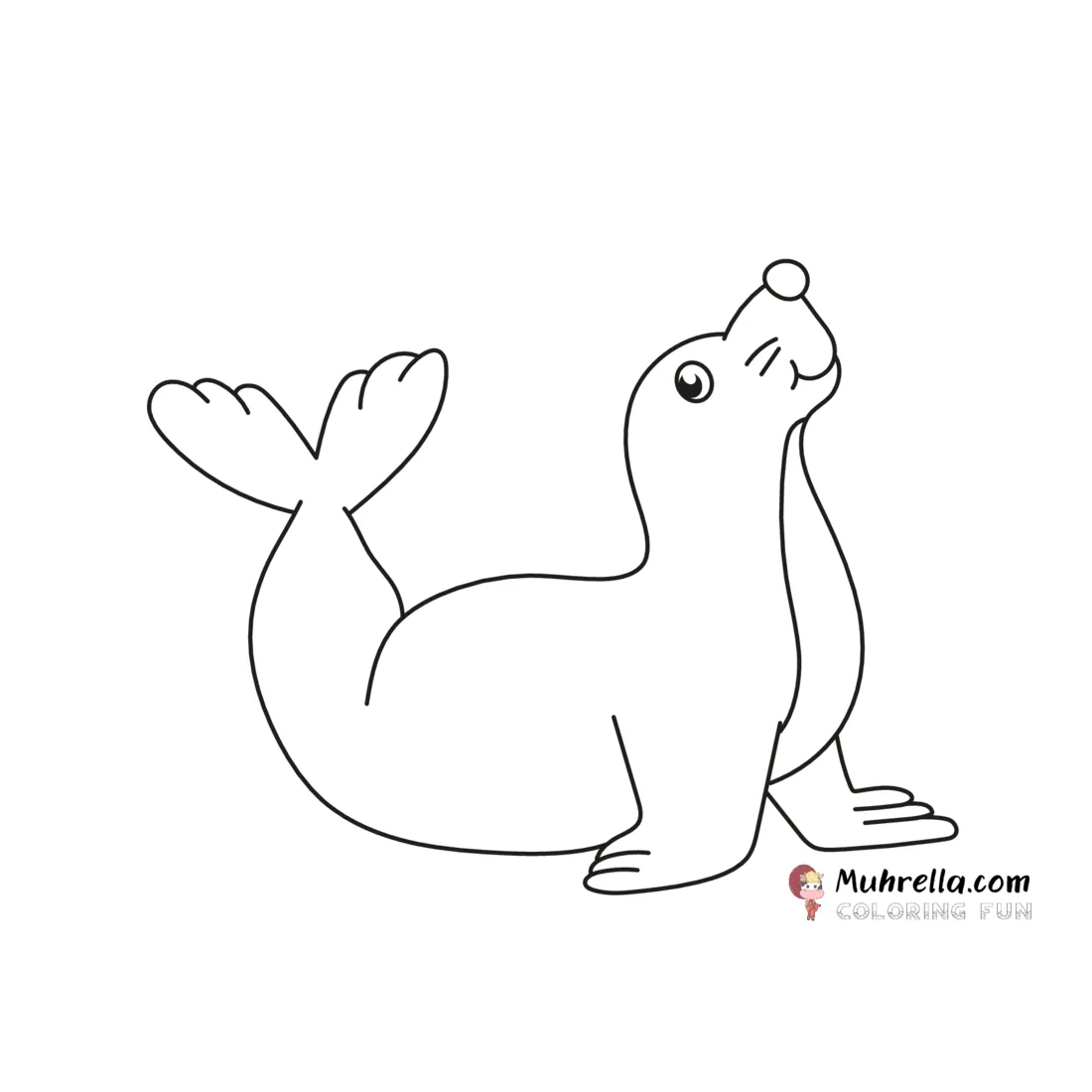 Seal coloring page printable coloring page