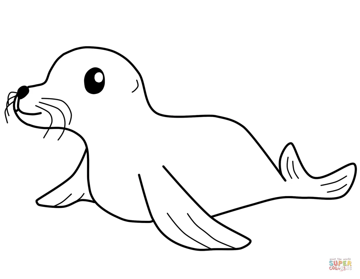 Seal coloring page | Free Printable Coloring Pages