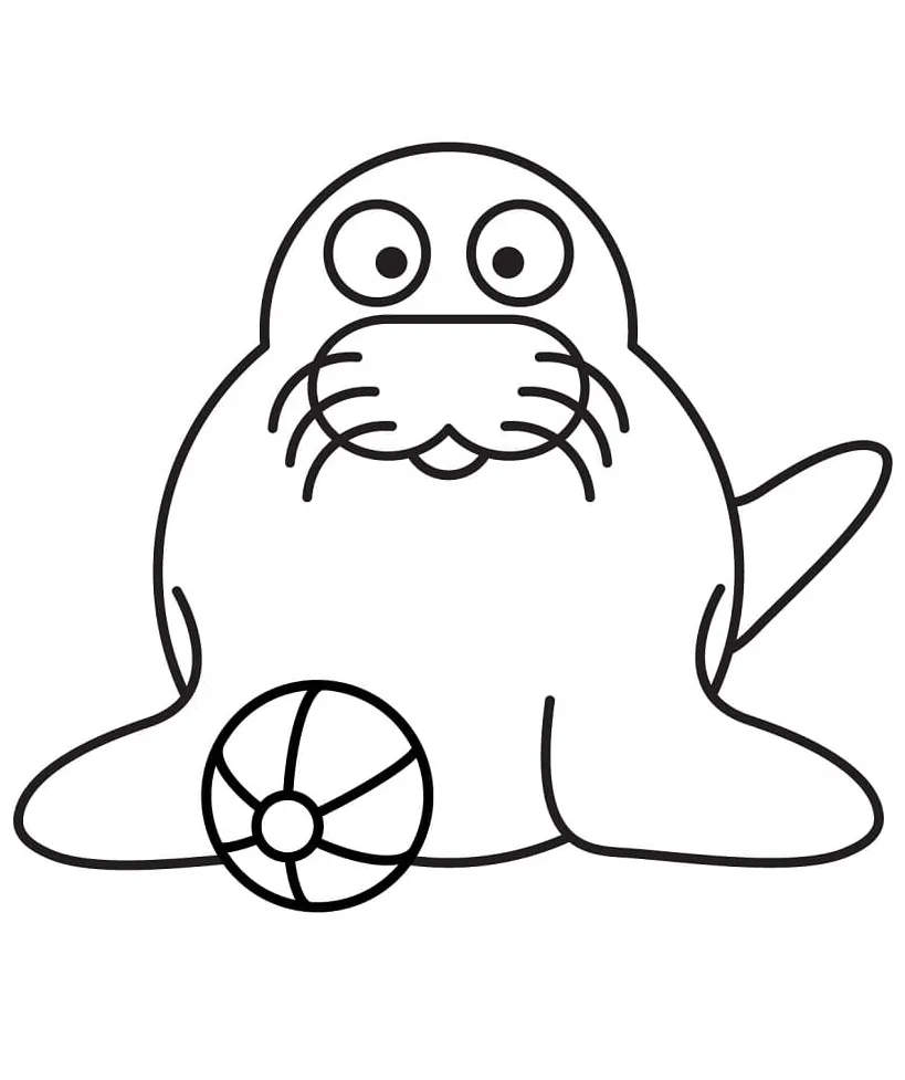 Seal coloring page