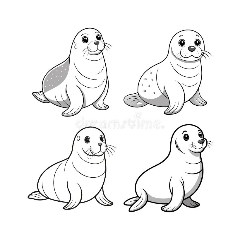 Seal coloring page