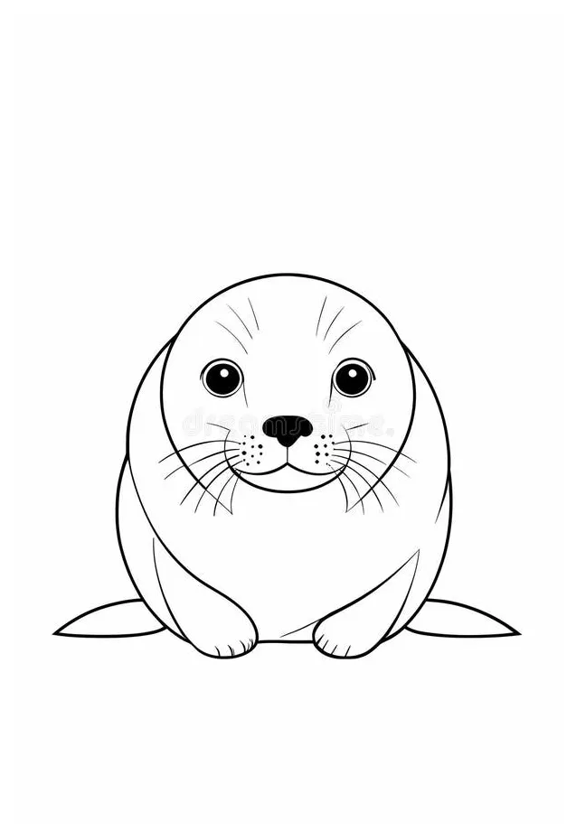 Cute illustration with big eyes and a happy