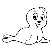 Seal pup » coloring pages » surfnetkids printable coloring page