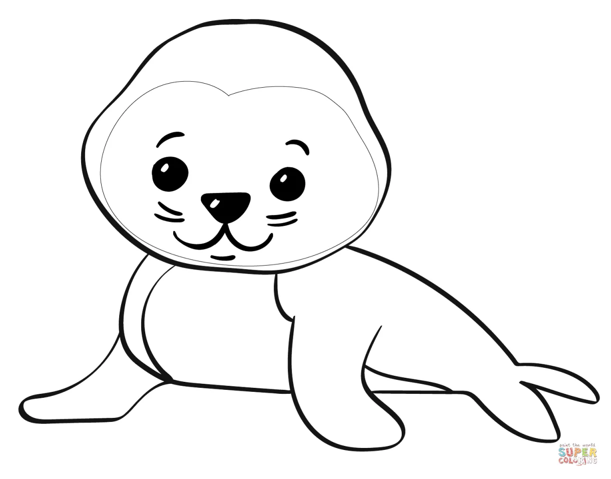 Collection of seal coloring pages free printable