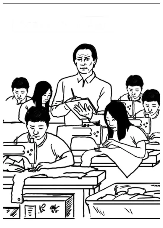 Coloring page seamstress free printables img 7642