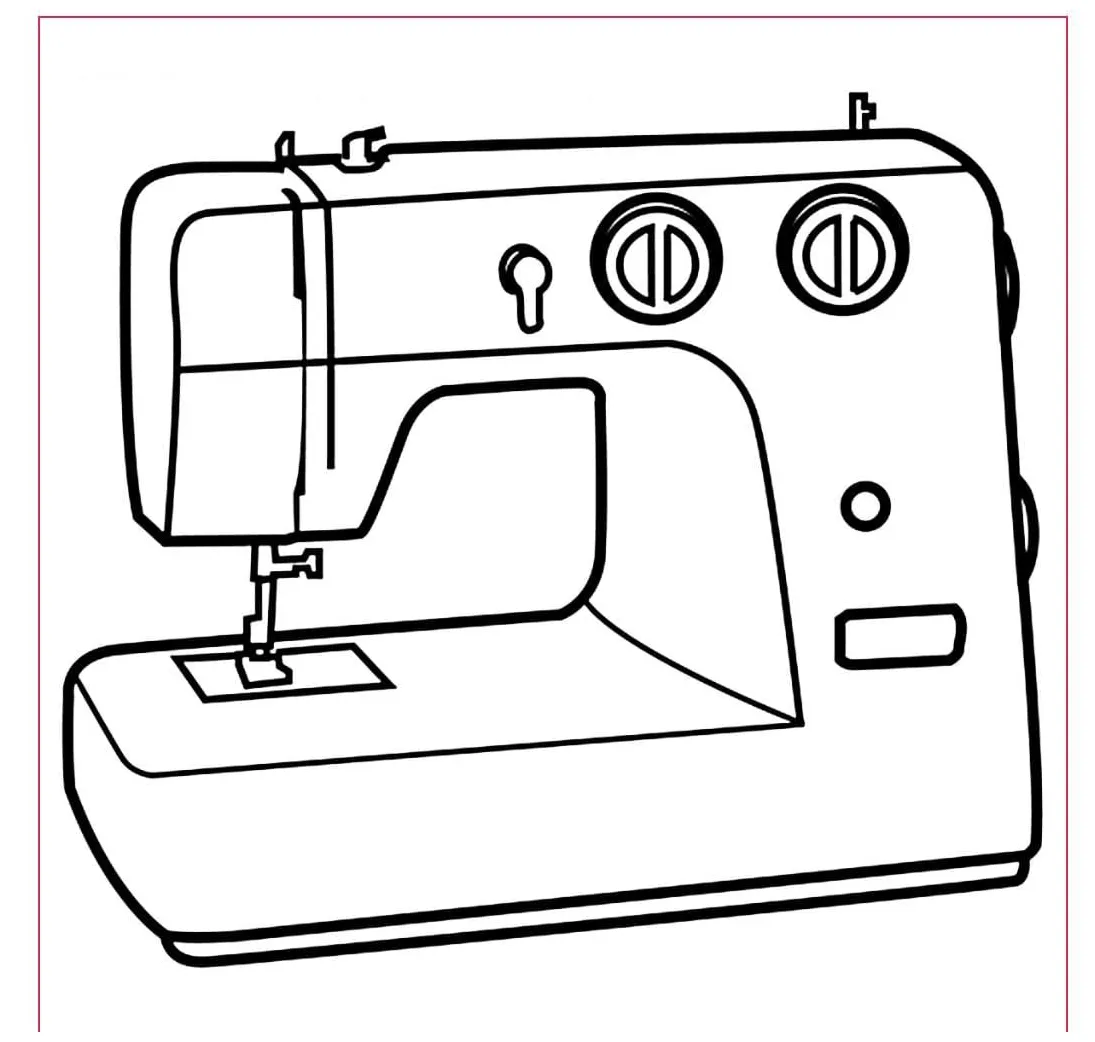 Sewing machine coloring page free printable coloring pages artofit