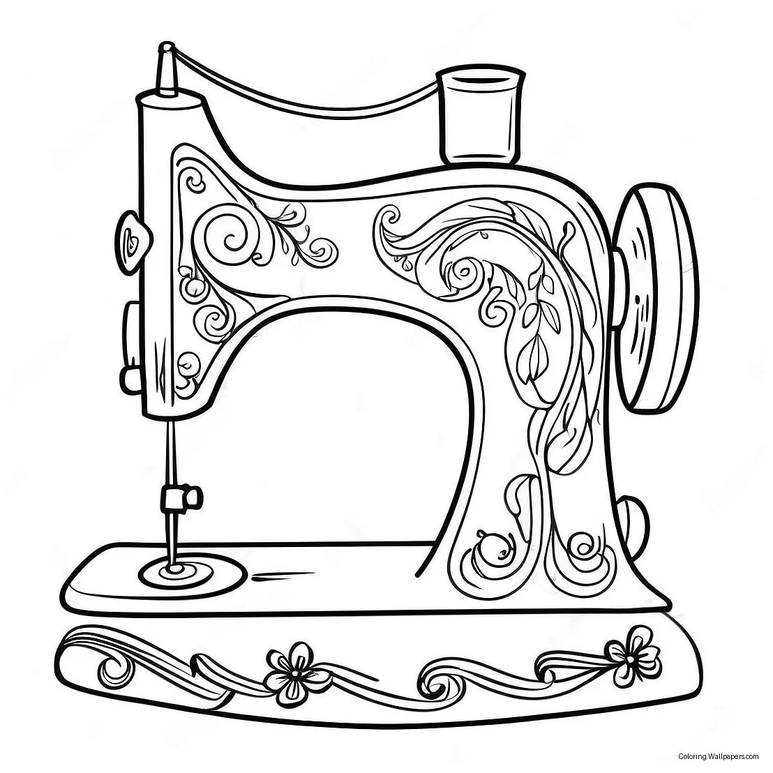 Cute sewing machine coloring page 33694-26648