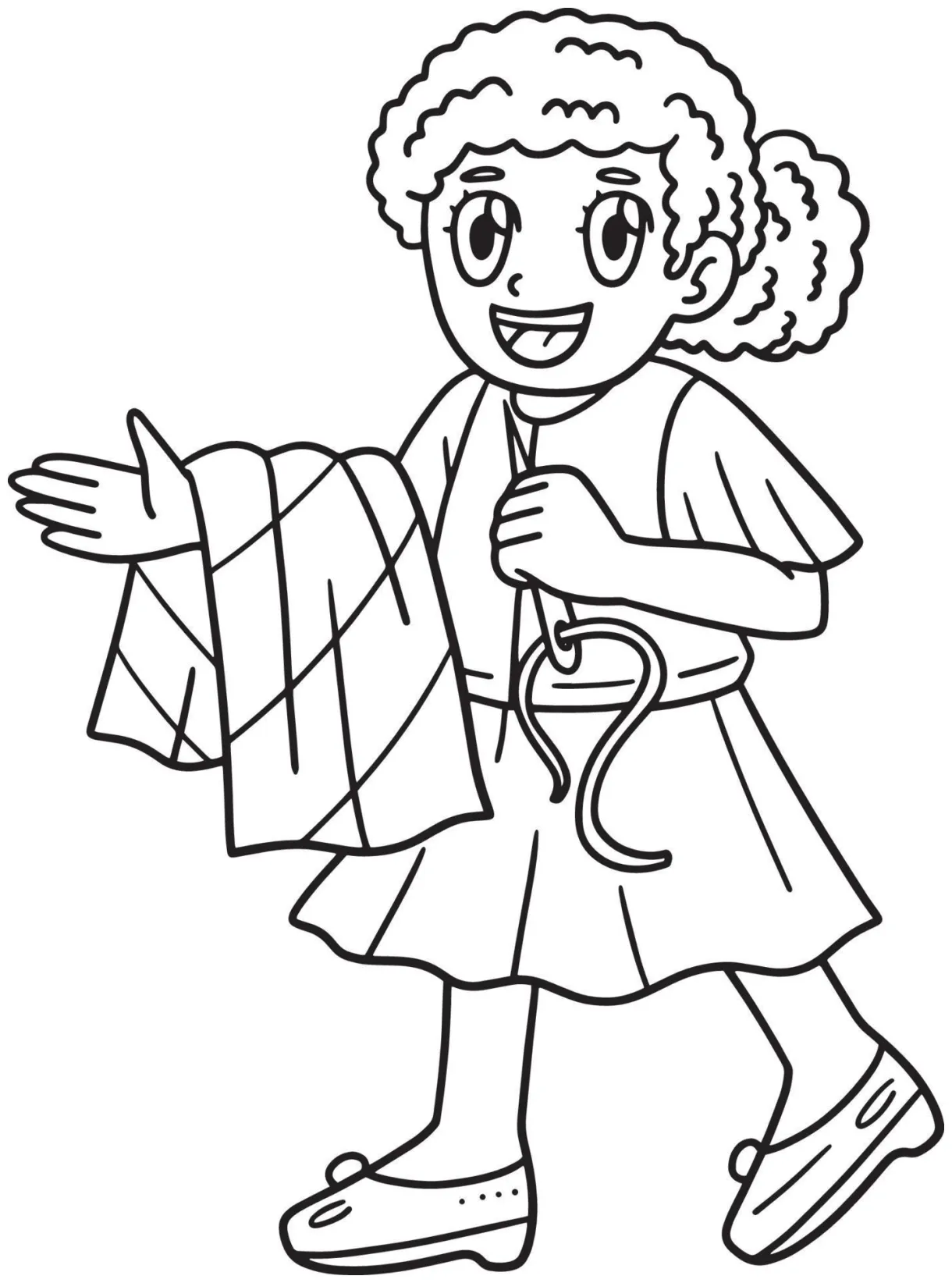 Seamstress isolated coloring page for kids 23105524 vector art at vecteezy