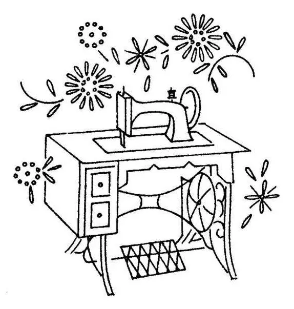 Sewing machine coloring page at getcolorings free printable printable coloring page