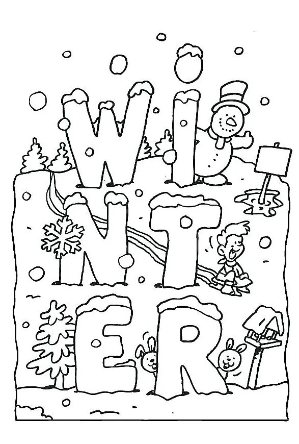 Seasons coloring for kids coloring pages