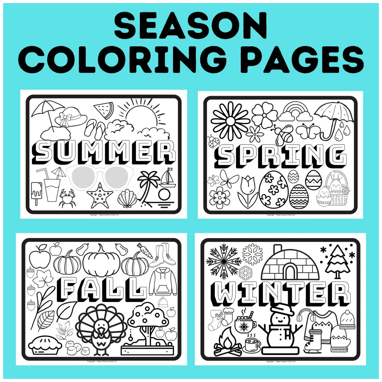Coloring pages seasons