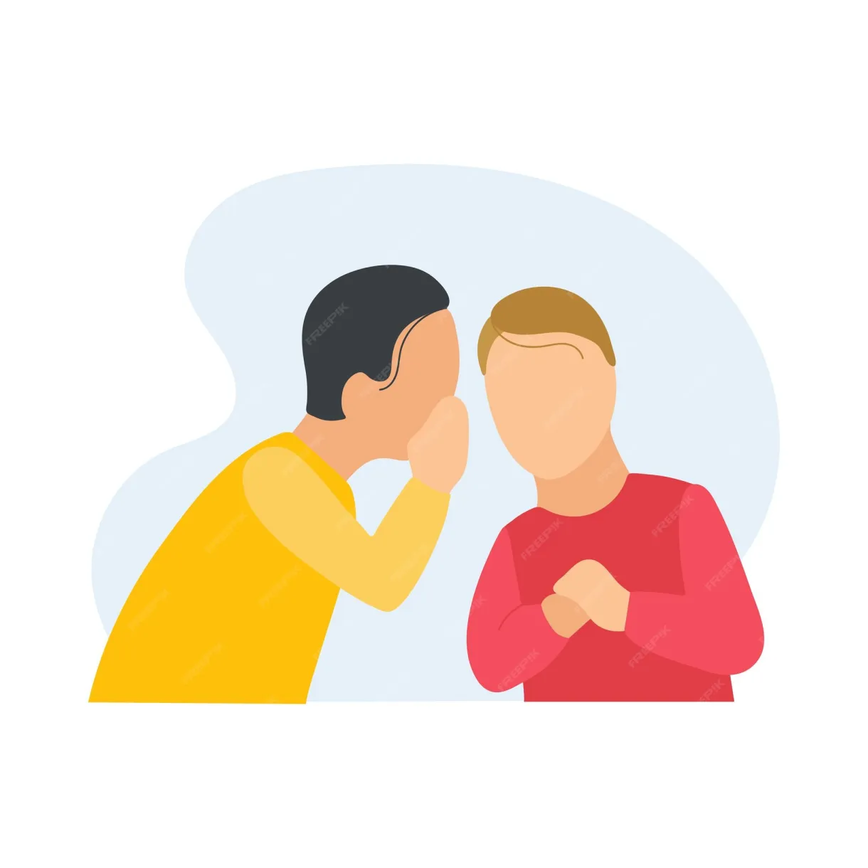Premium vector two man telling secret concept vector illustration