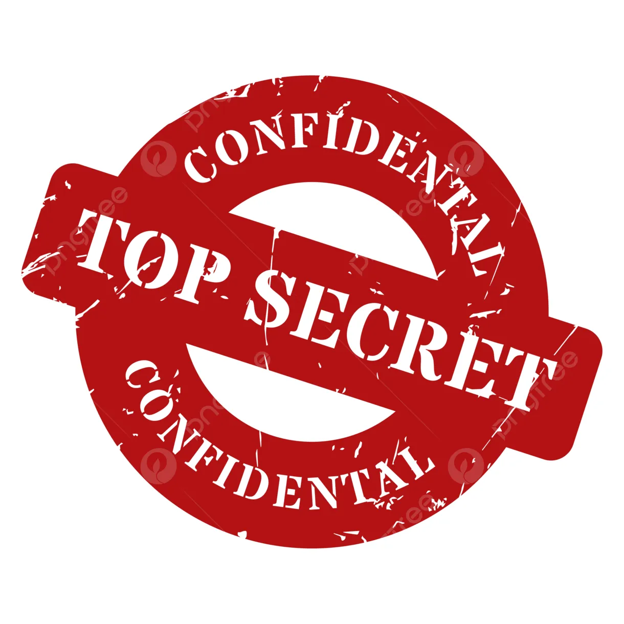 Circle top secret confident stamp in red color vector, top secret, top