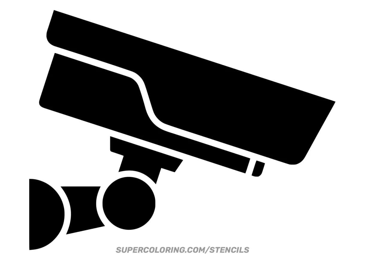 Security camera stencil free printable papercraft templates