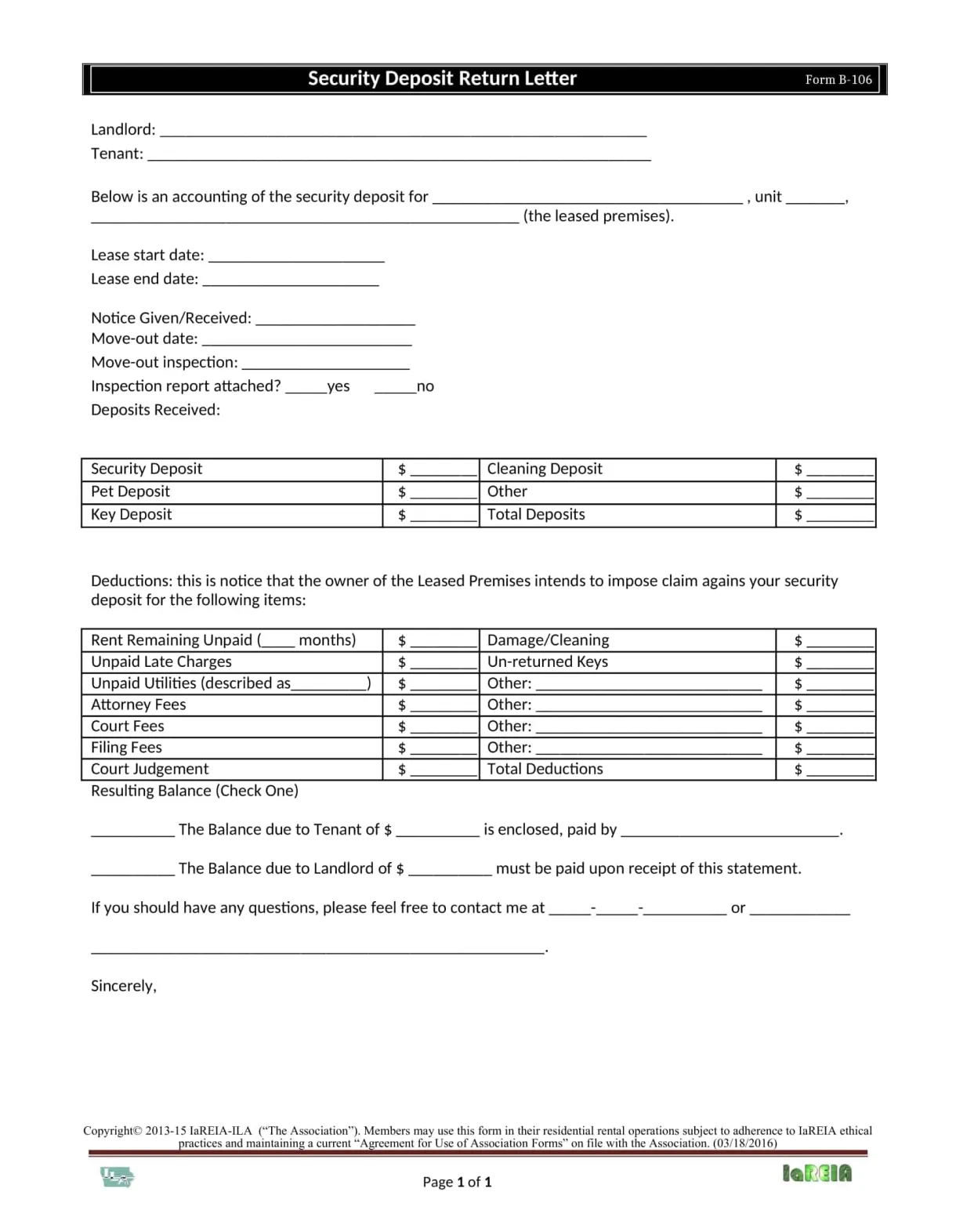 Free printable templates [tenant