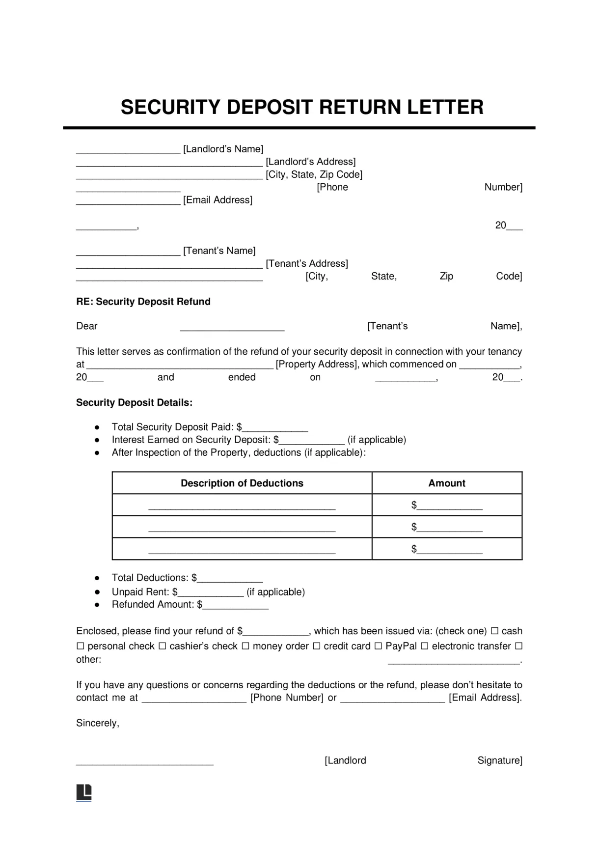 Free template pdf & word