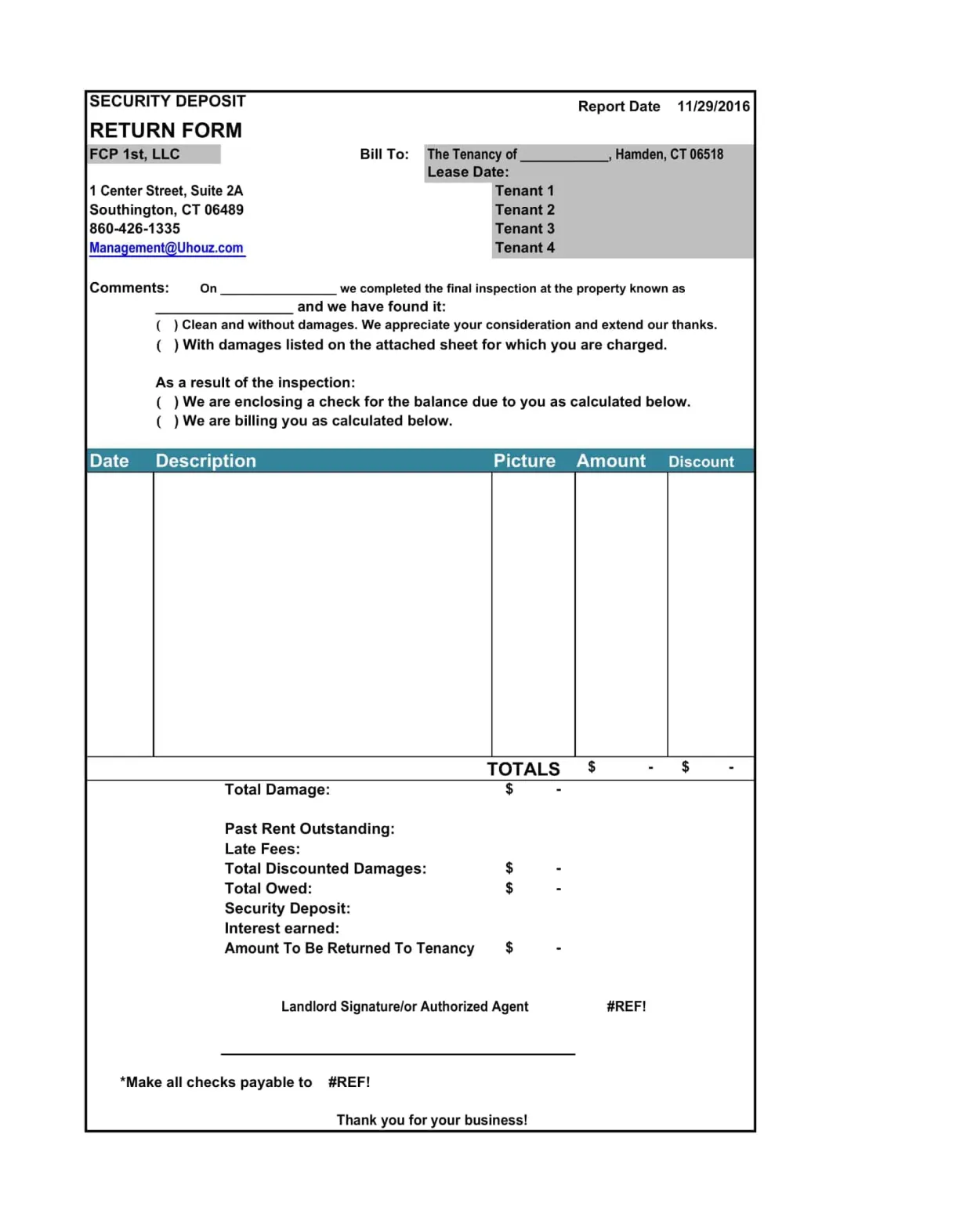 Free printable templates [tenant