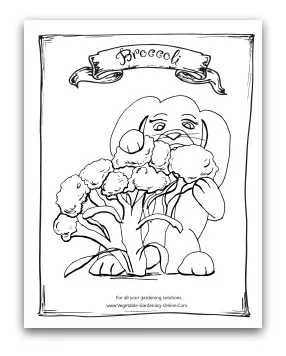 Vegetable seed packet coloring coloring pages