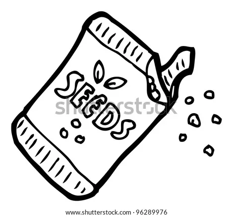 Coloring packet of seeds coloring pages