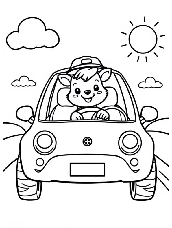 12+ free self-driving car coloring pages for kids to print