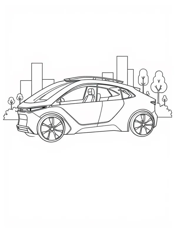 12+ free self-driving car coloring pages for kids to print